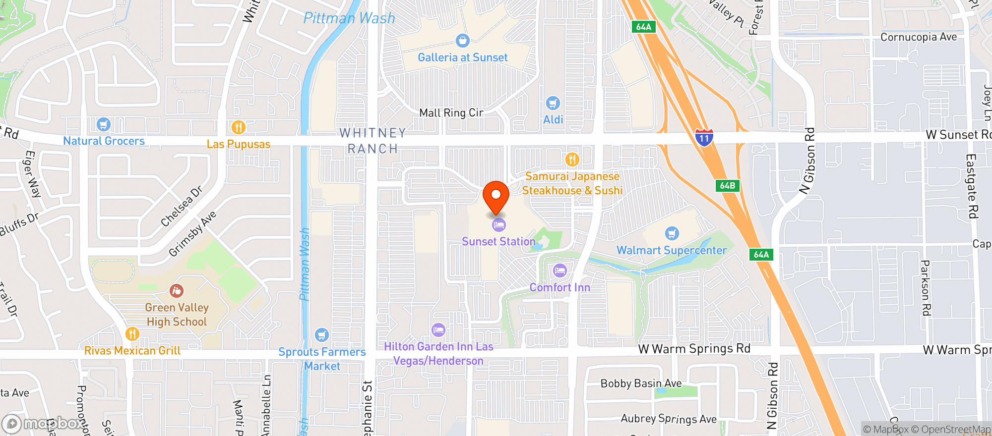 Map showing Yard House