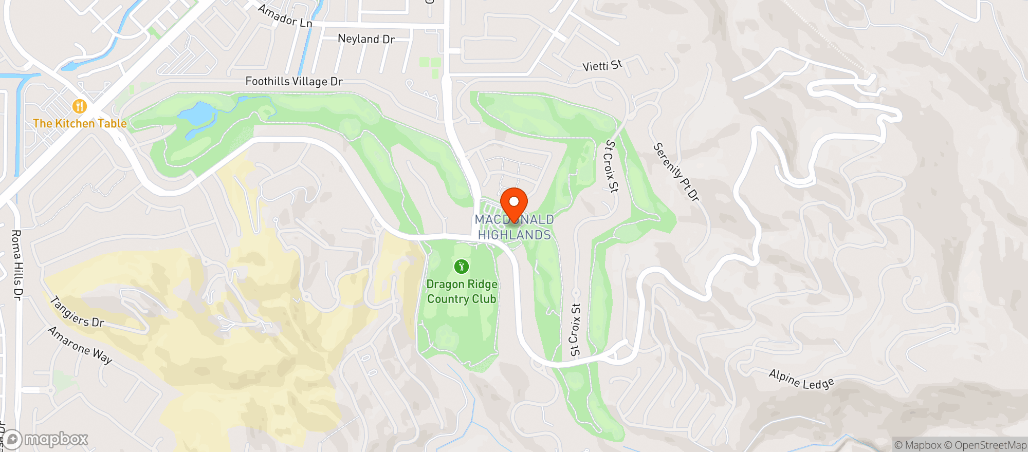 Map showing Dragonridge Golf Club