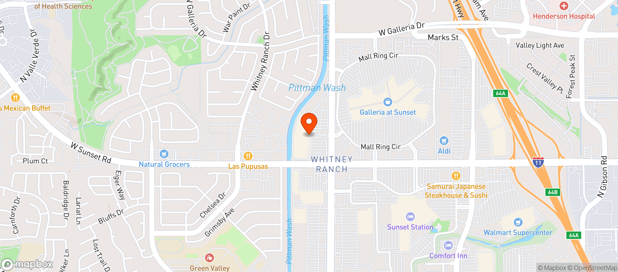 Map showing Target Store