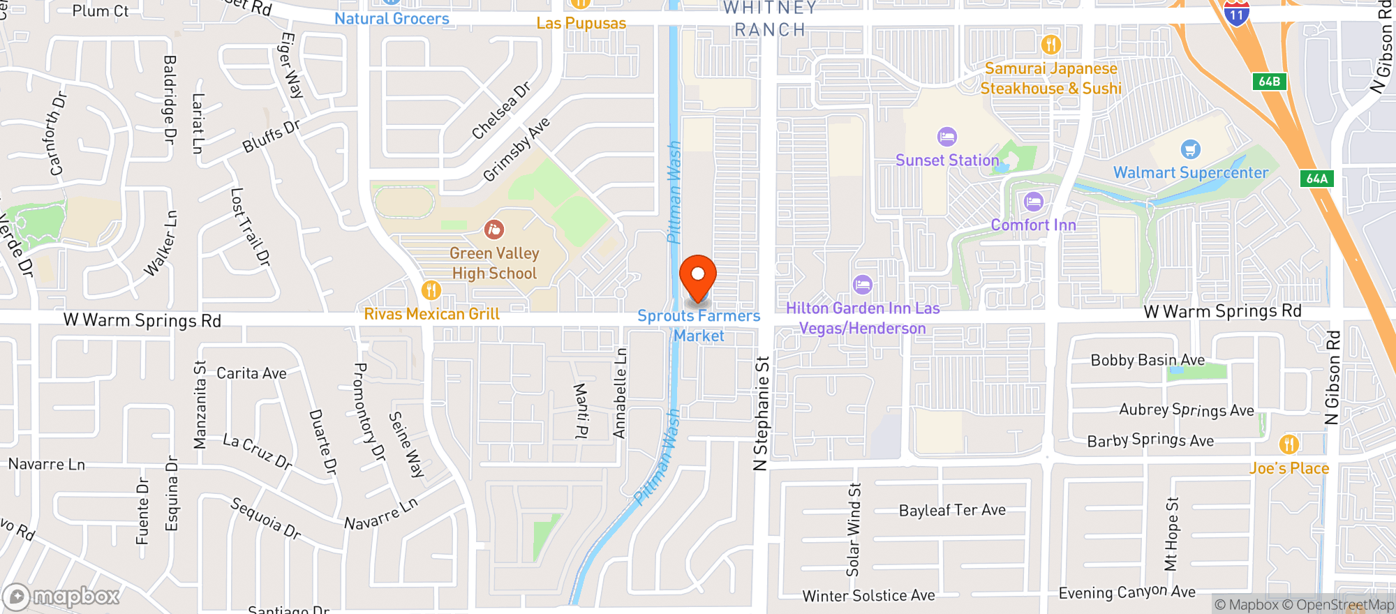 Map showing TOTAL WINE - HENDERSON