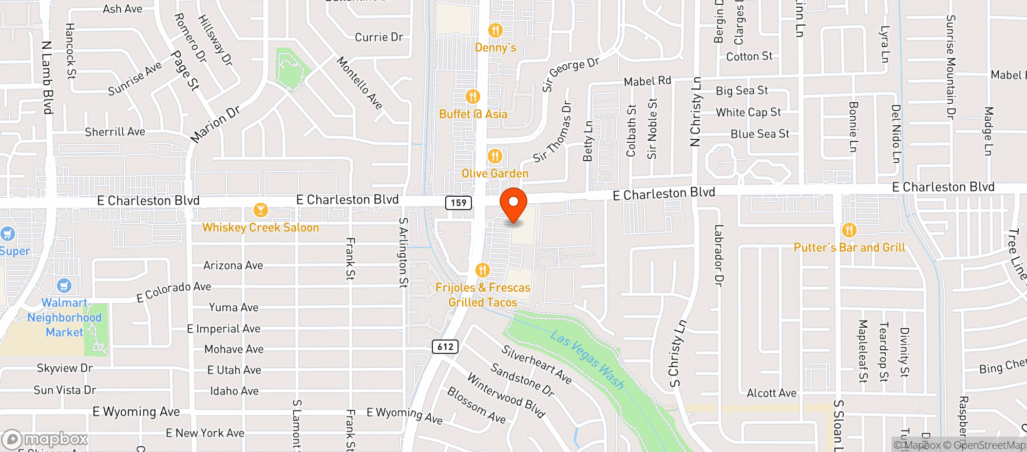 Map showing Target - Las Vegas East