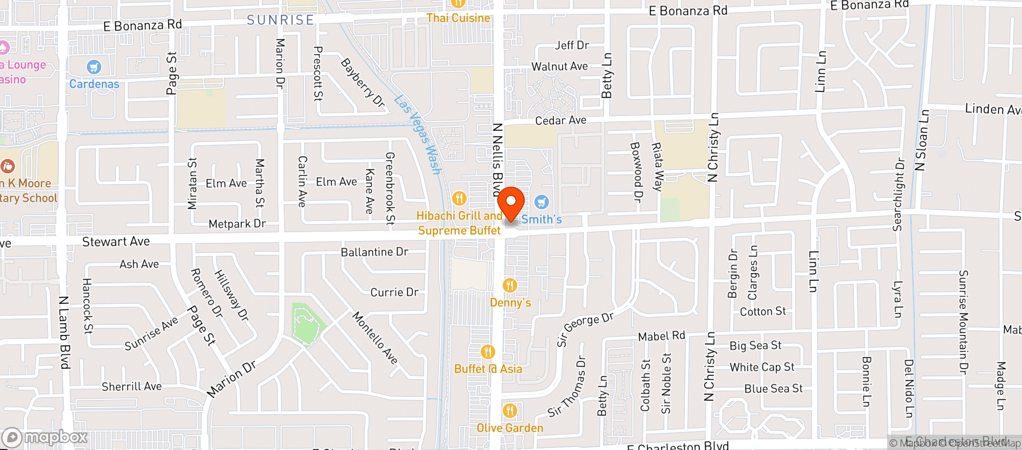 Map showing Smiths Food & Drug (706) - 00355 - Sunrise Marketplace