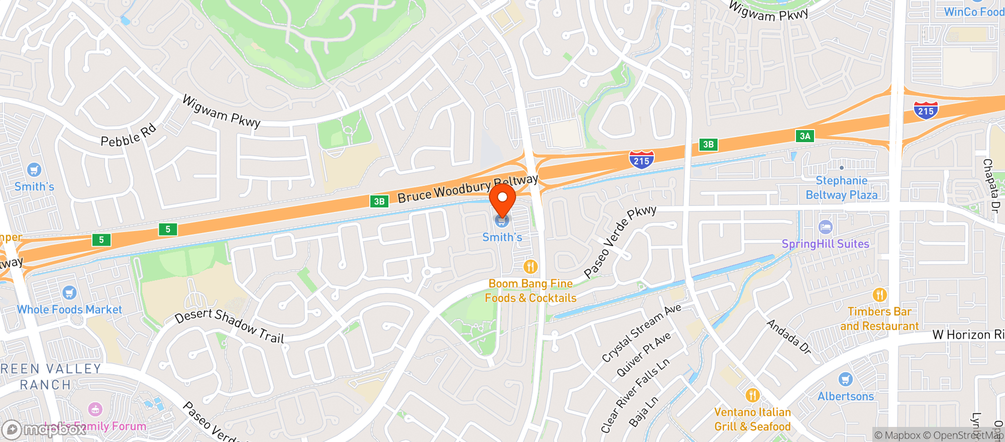 Map showing Smiths Food & Drug (706) - 00366 - Paseo Verde