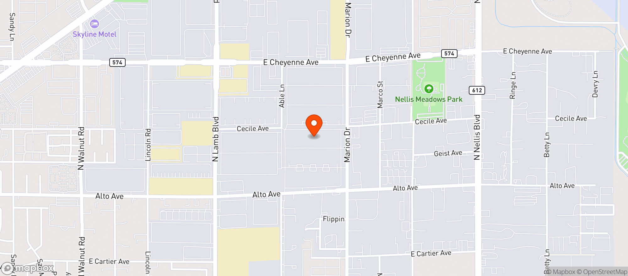 Map showing Amazon Fulfillment Center