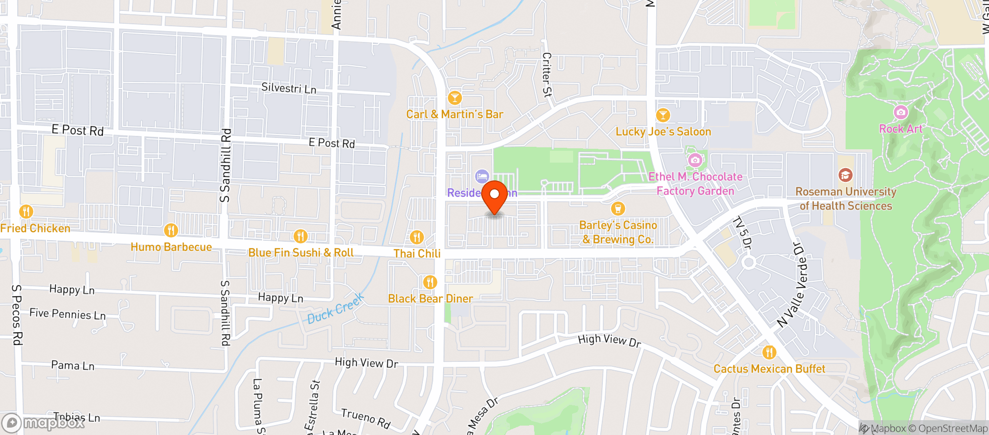 Map showing RISE / Essence Henderson
