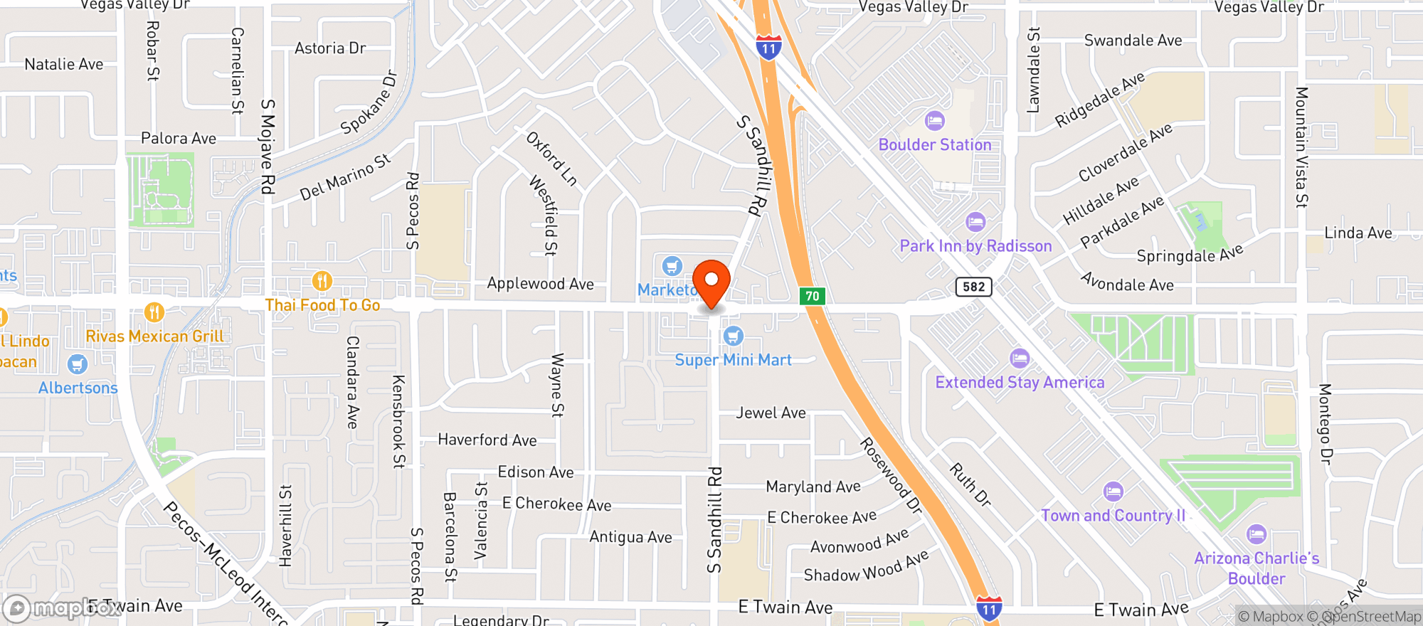 Map showing Fiesta Liquor