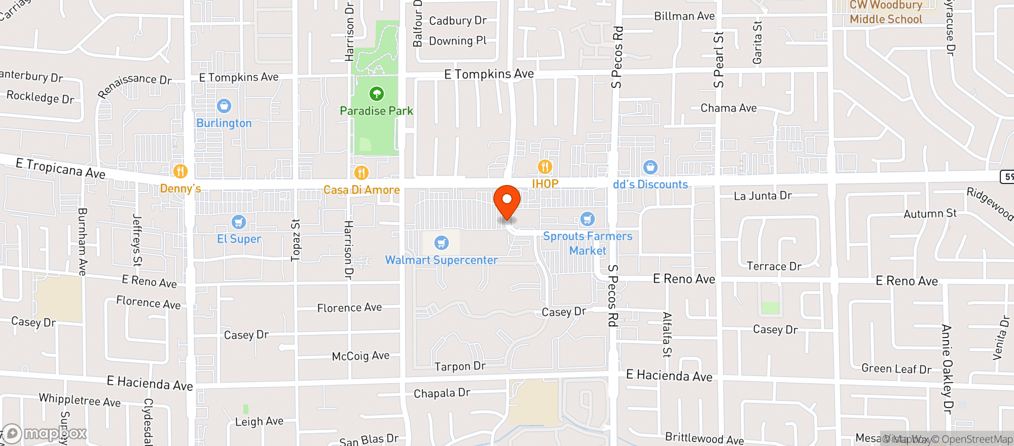 Map showing Sams Club #8177