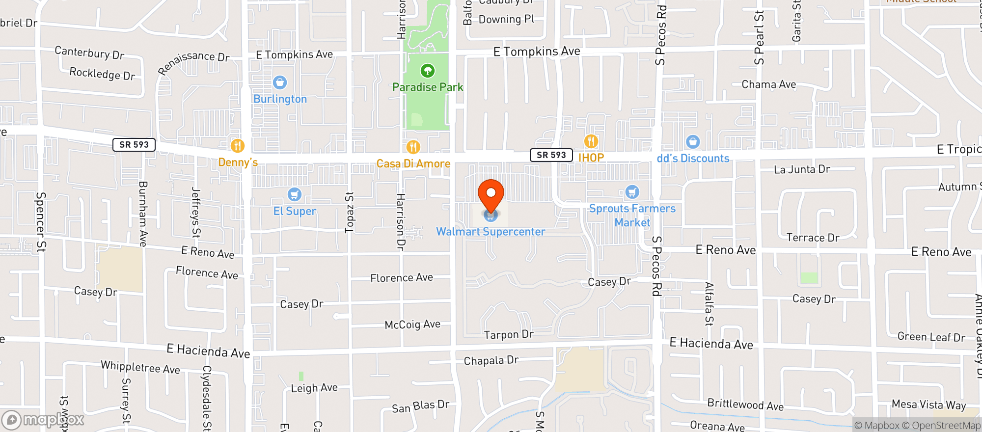 Map showing Walmart Supercenter #4557