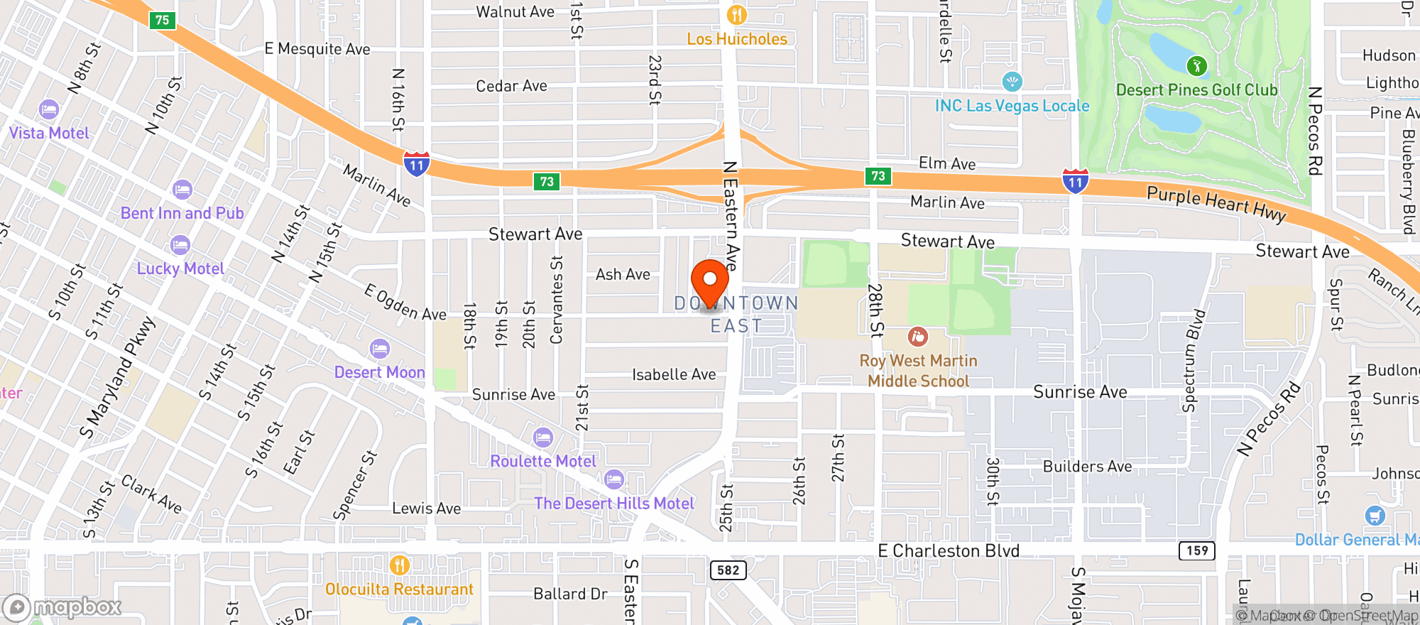 Map showing Carniceria La Bonita