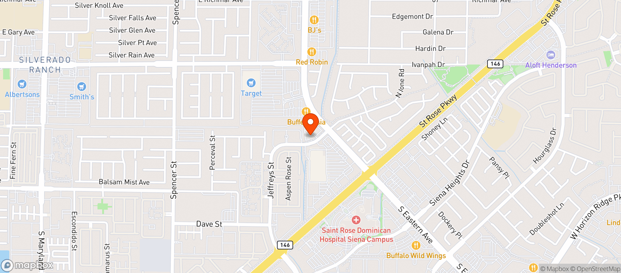 Map showing Khourys Fine Wine & Spirits