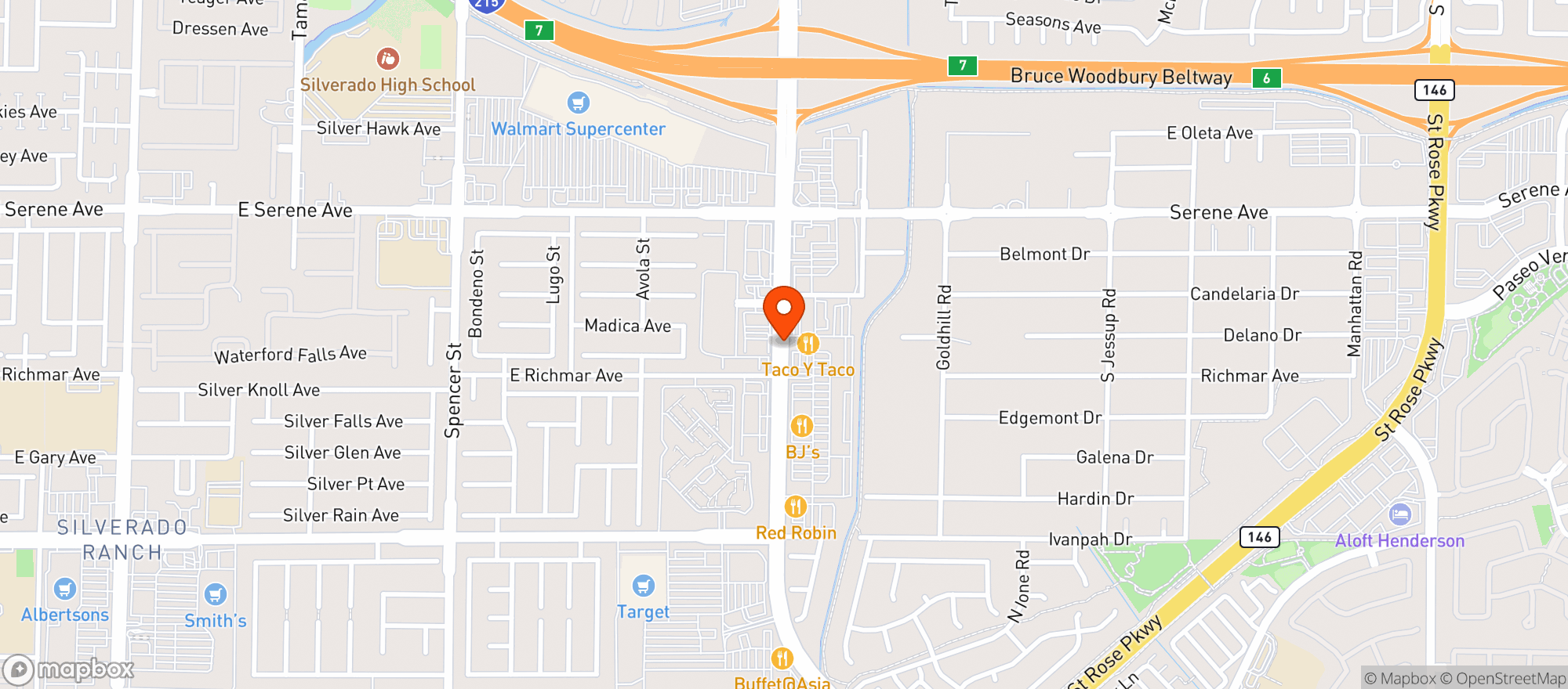 Map showing Taco Y Taco
