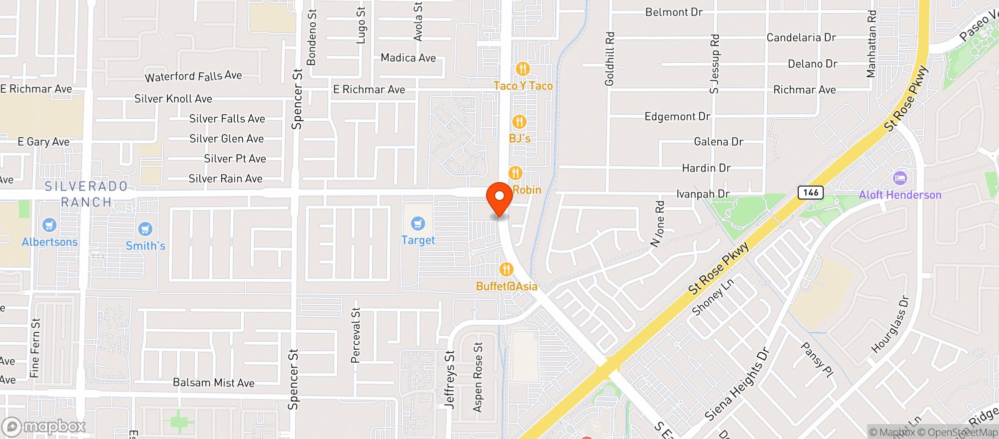 Map showing Target Store