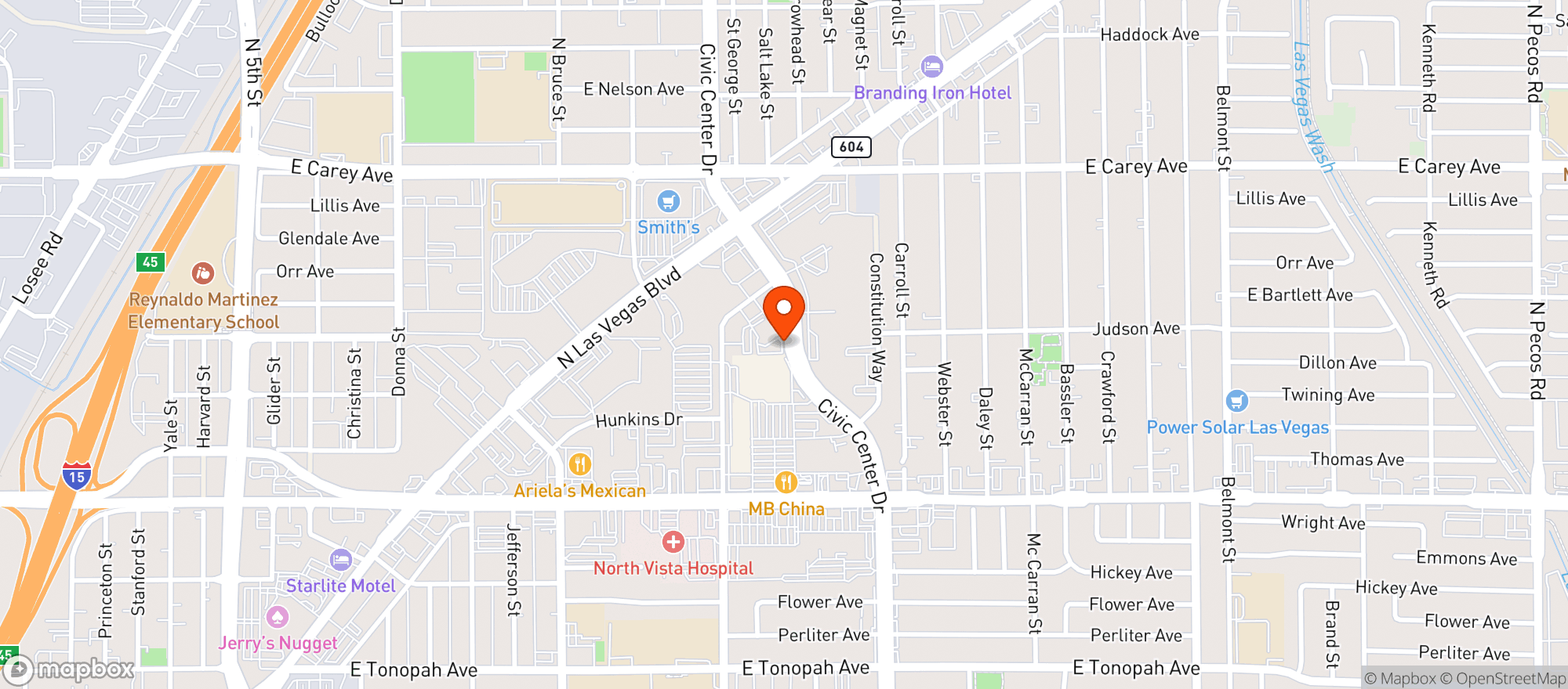Map showing La Bonita Supermercado