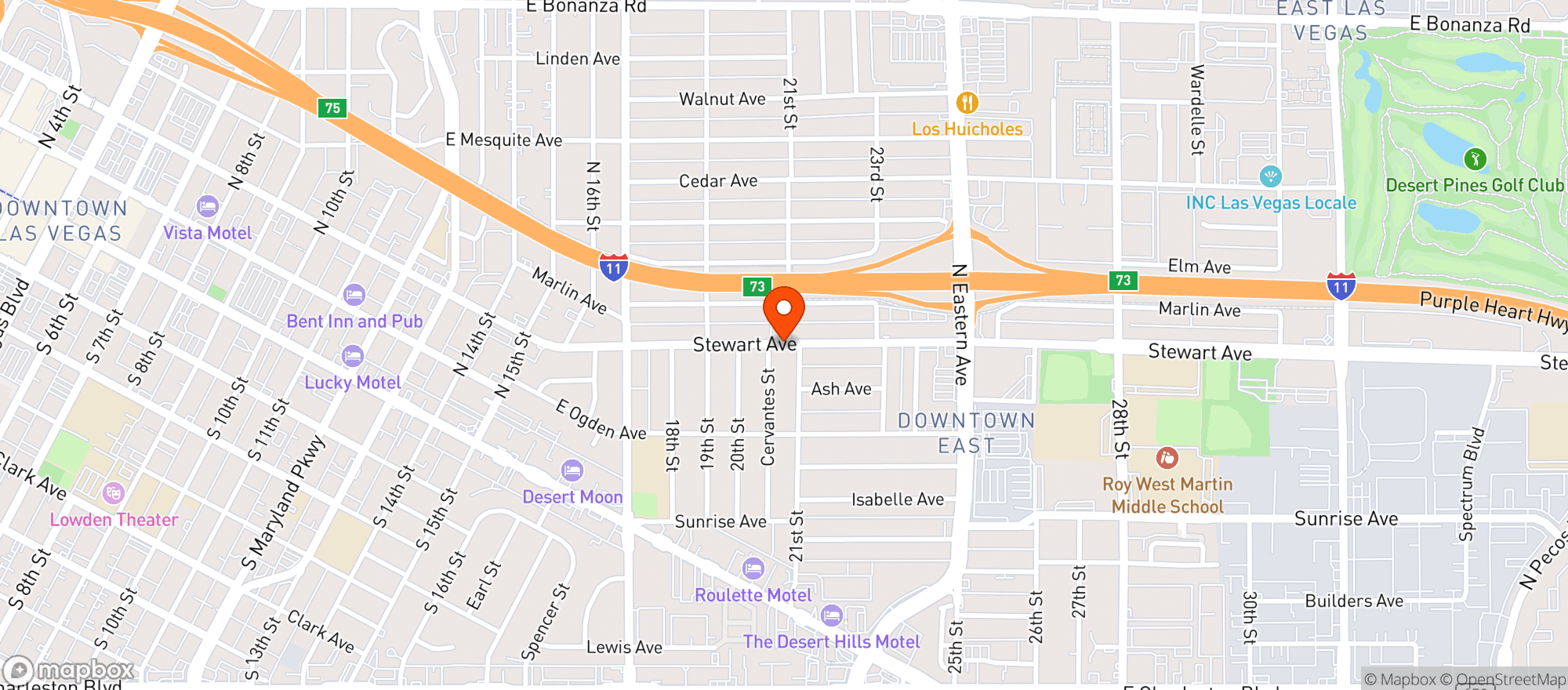 Map showing Stewarts Market