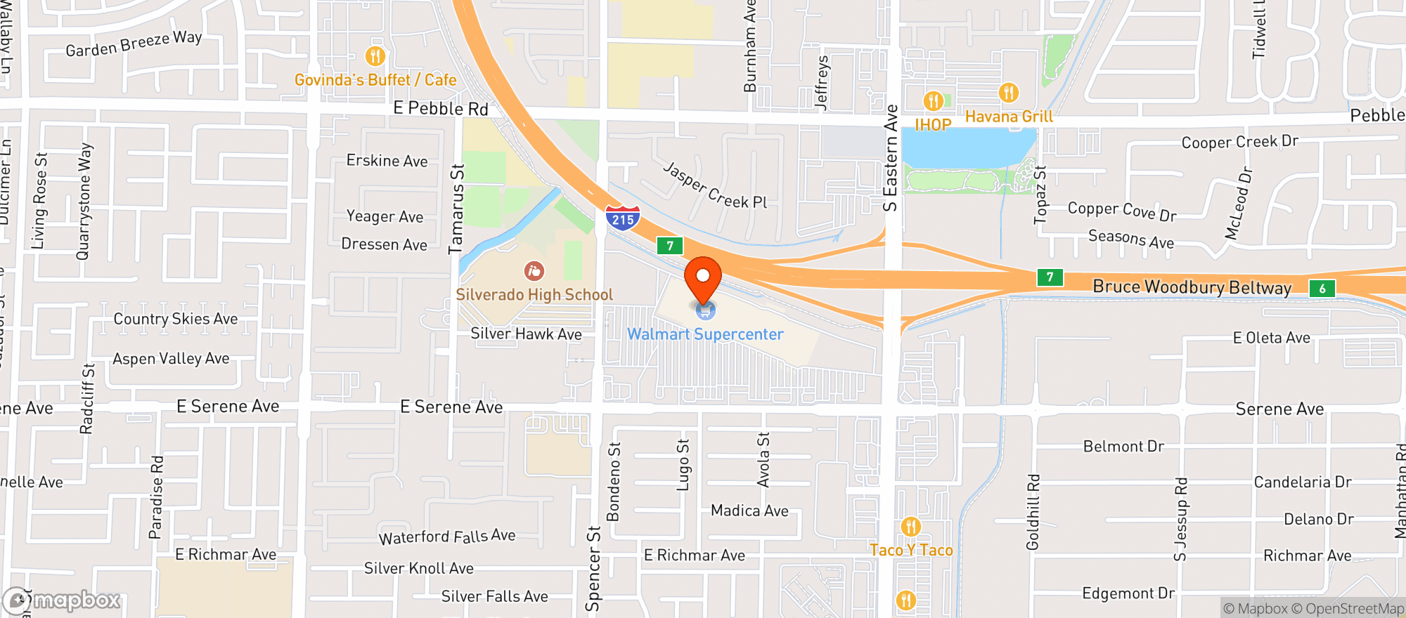 Map showing Walmart Supercenter