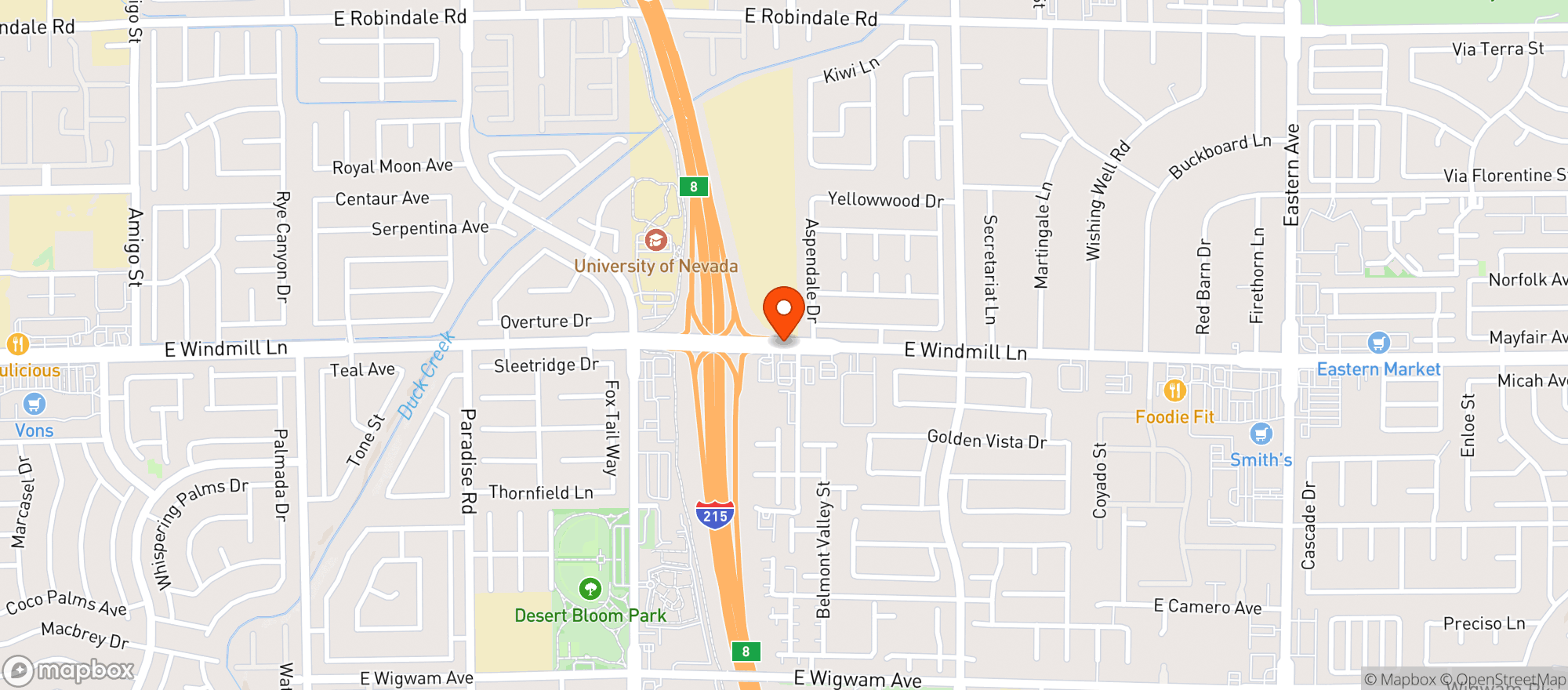 Map showing Green Valley Grocery