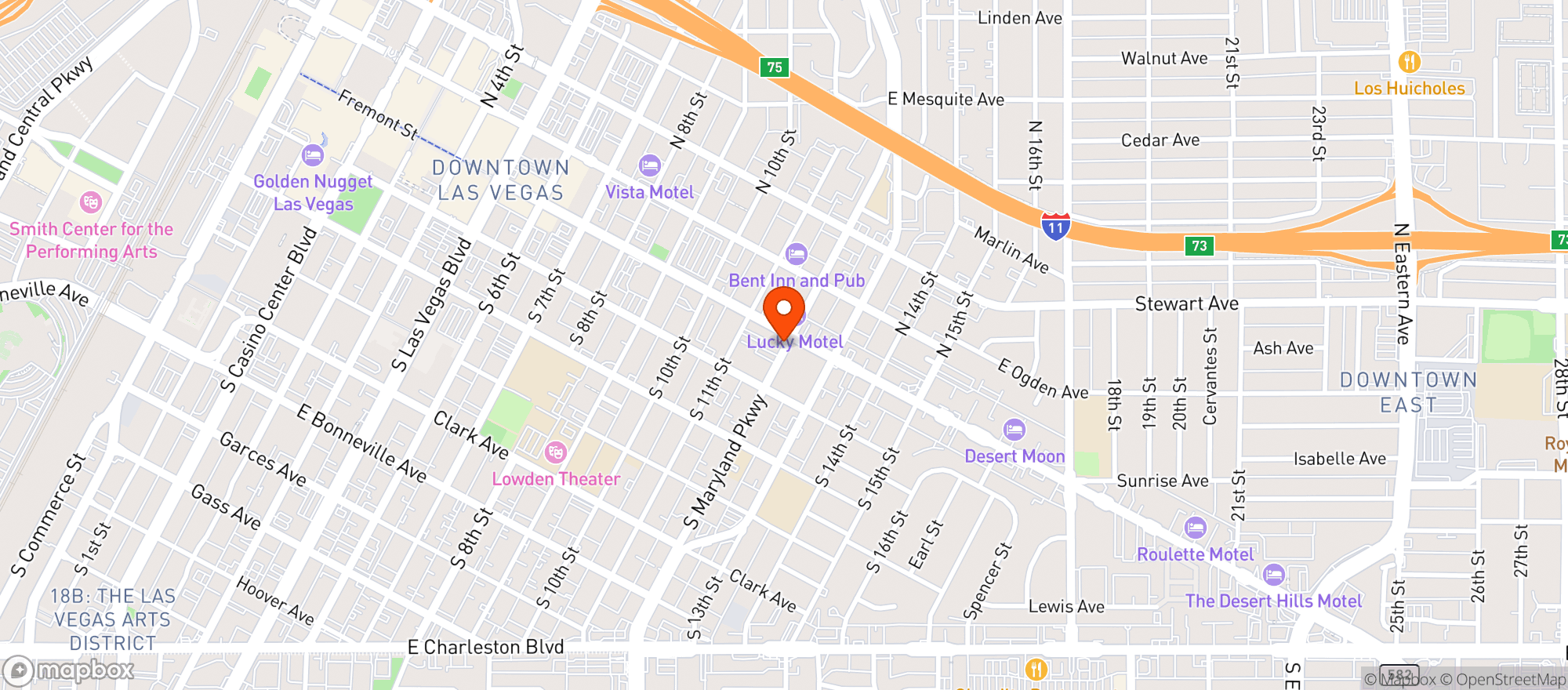 Map showing The Usual Place