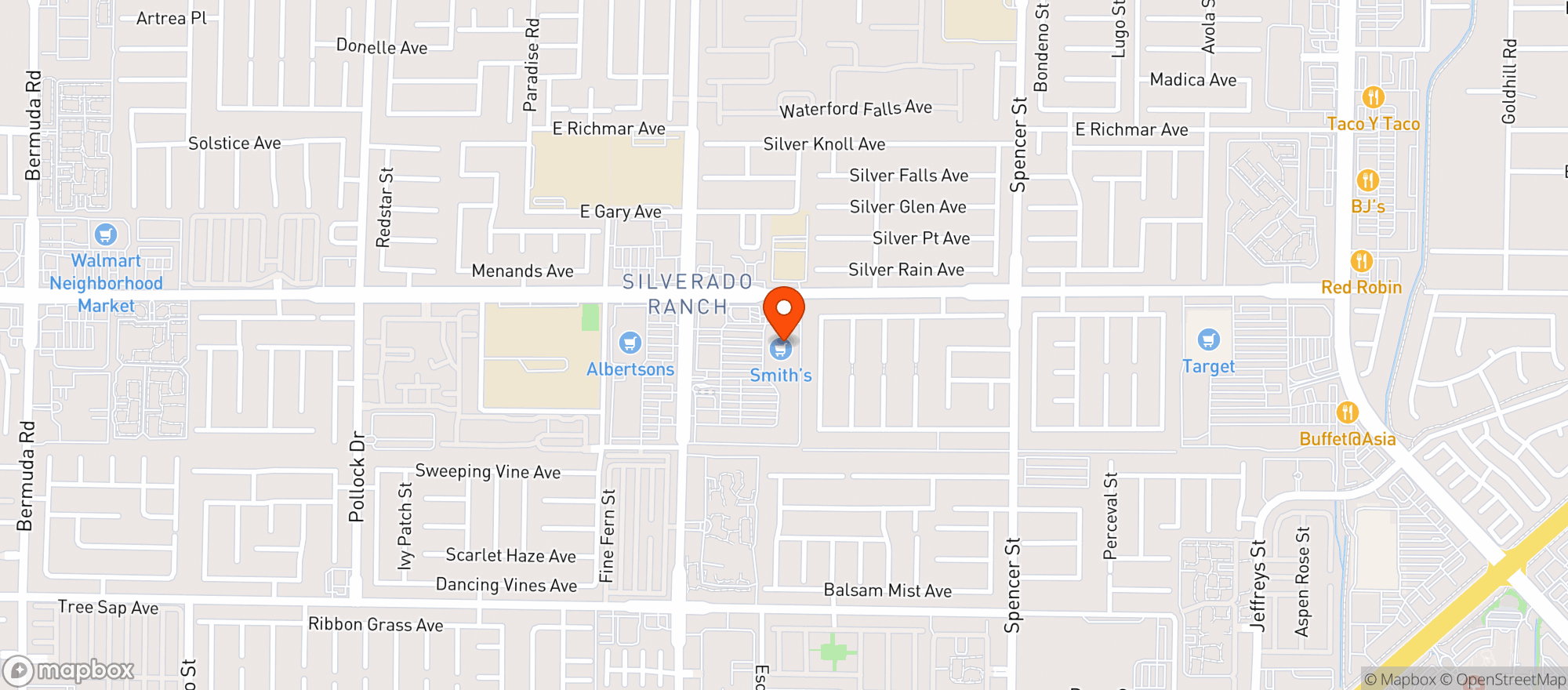 Map showing Smiths Food & Drug Cent #394