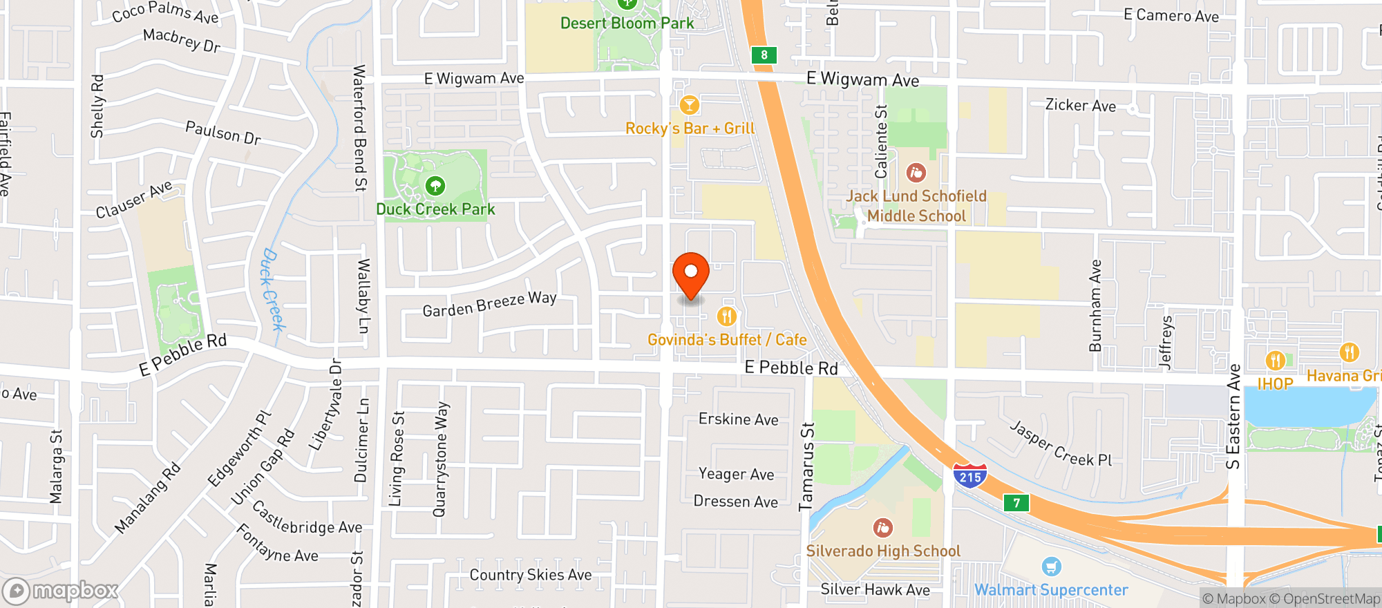 Map showing On The Run Smoke Shop