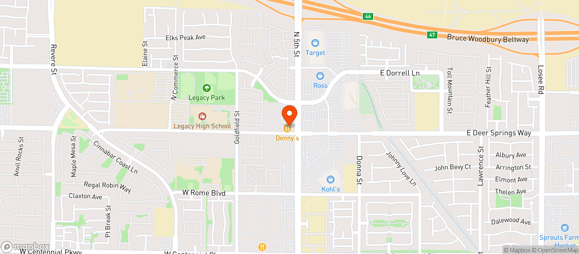 Map showing The Source (nlv)