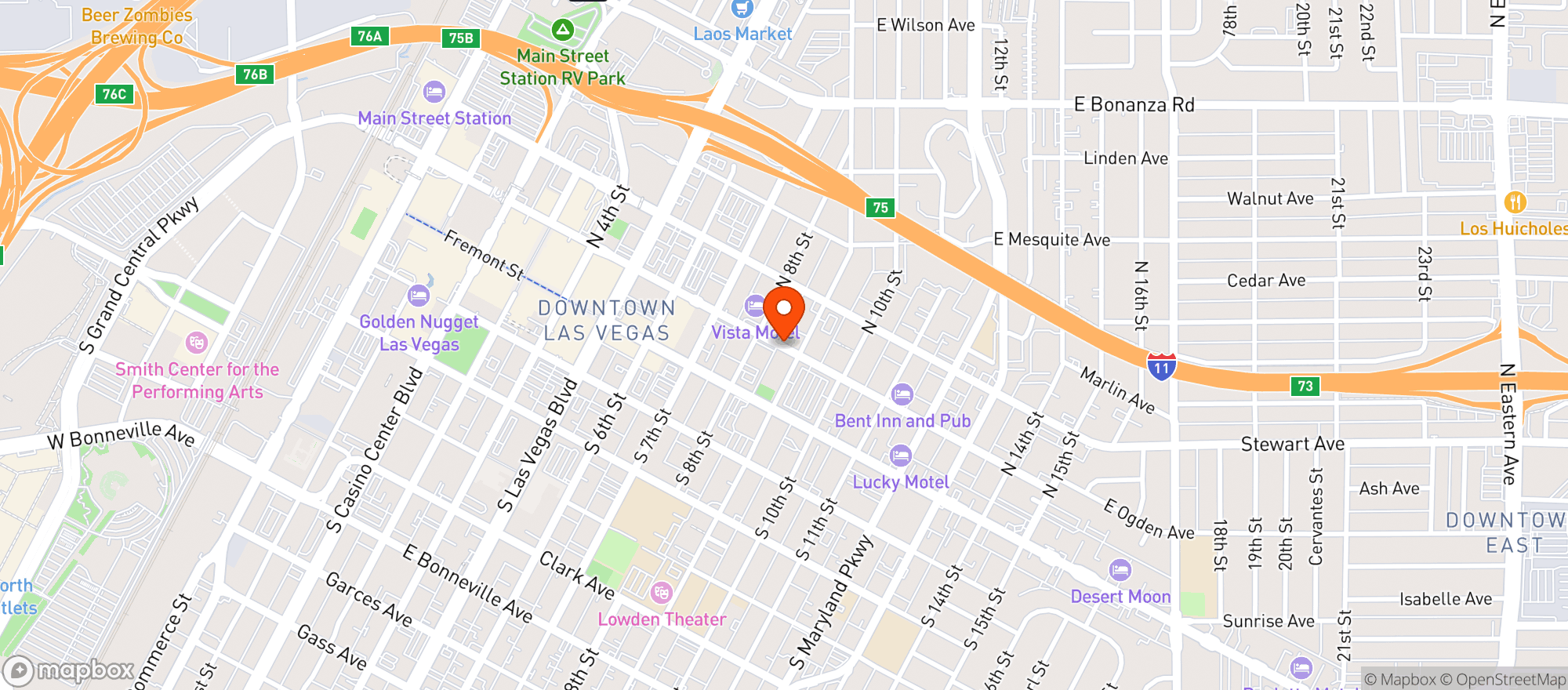 Map showing United Mini Mart