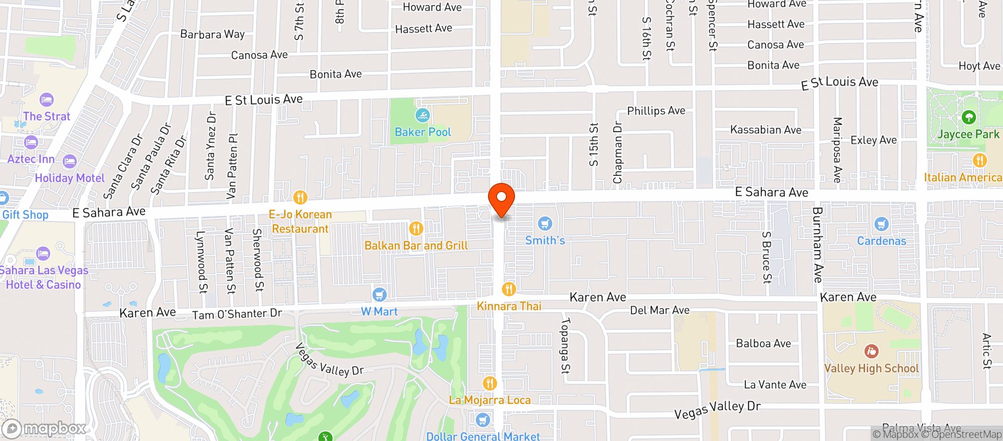 Map showing Smiths Food & Drug (706) - 00358 - Sahara Towne Square