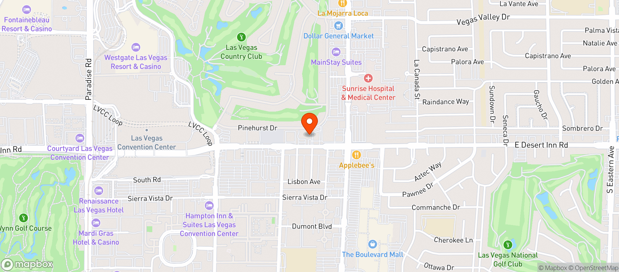 Map showing Jade Desert Inn