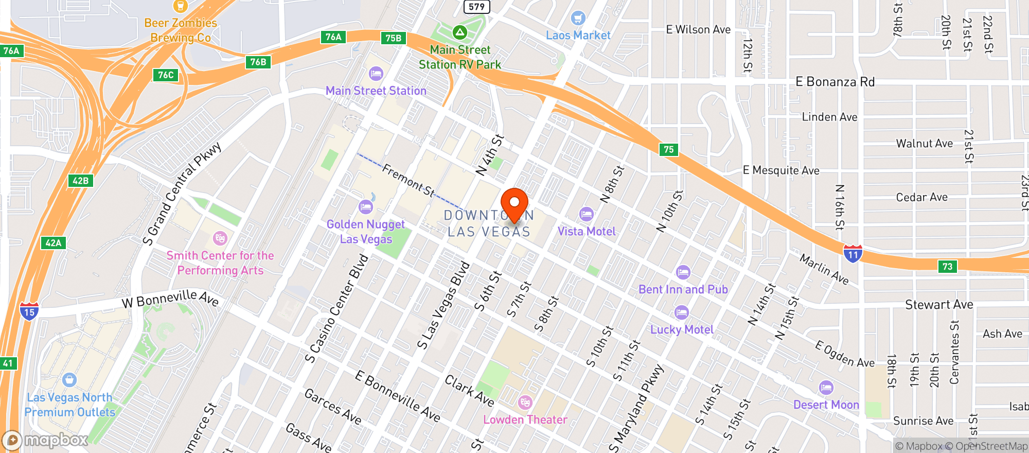 Map showing Eureka! Las Vegas