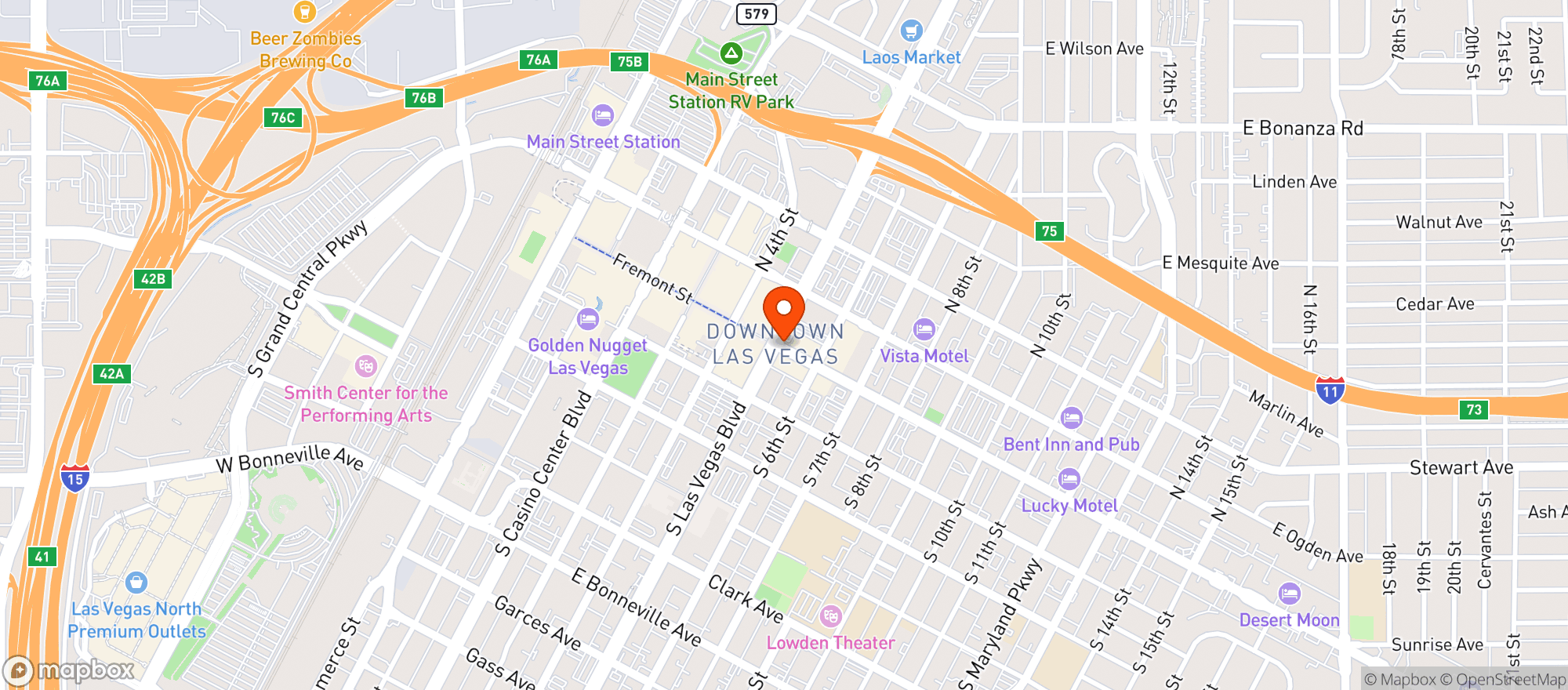 Map showing Park On Fremont