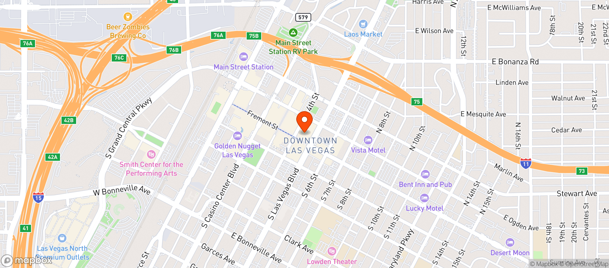 Map showing Hammered Harry’s