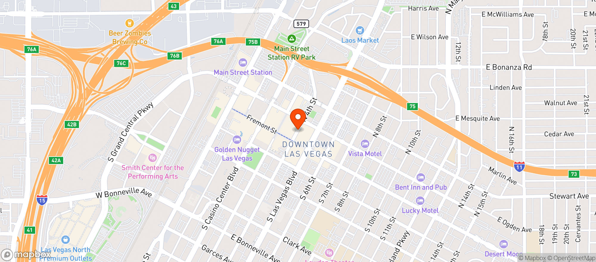 Map showing Nacho Daddy