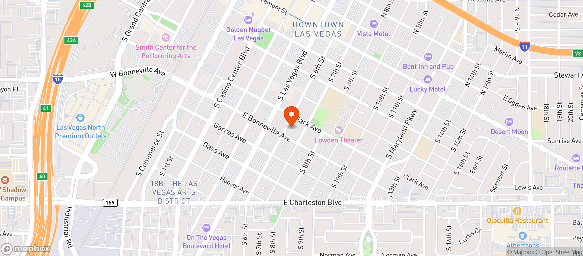 Map showing The Beverly Theater