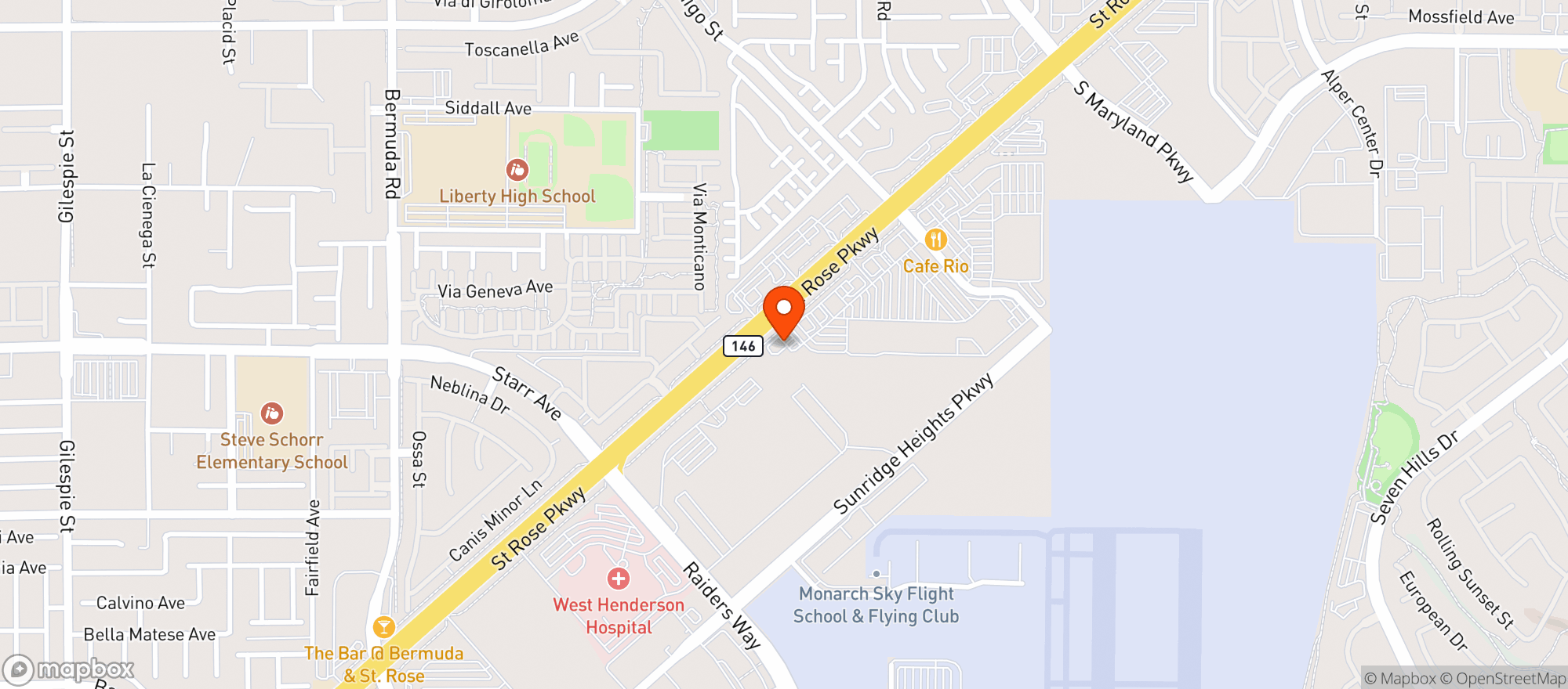 Map showing Green Valley Grocery St #69