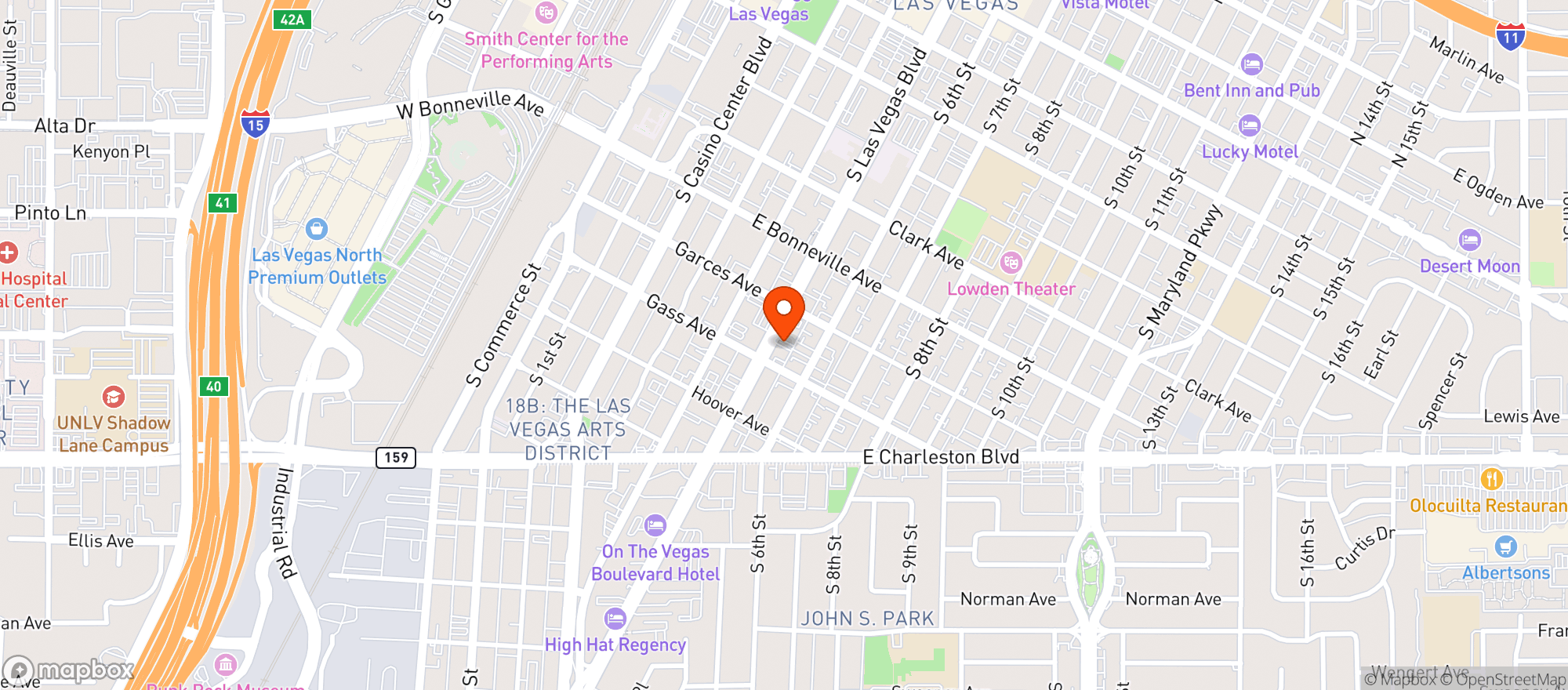 Map showing Ricks Rollin Smoke Bbq