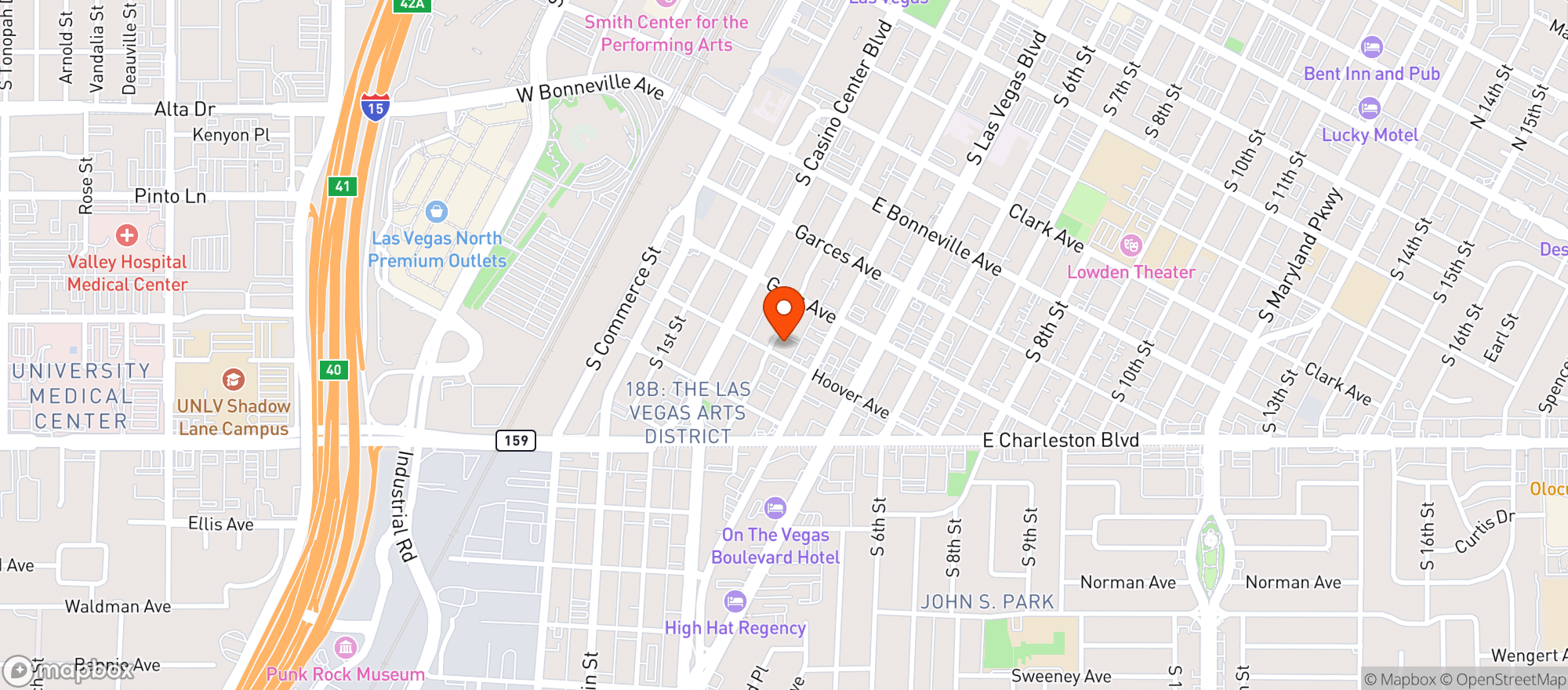 Map showing Greenlight