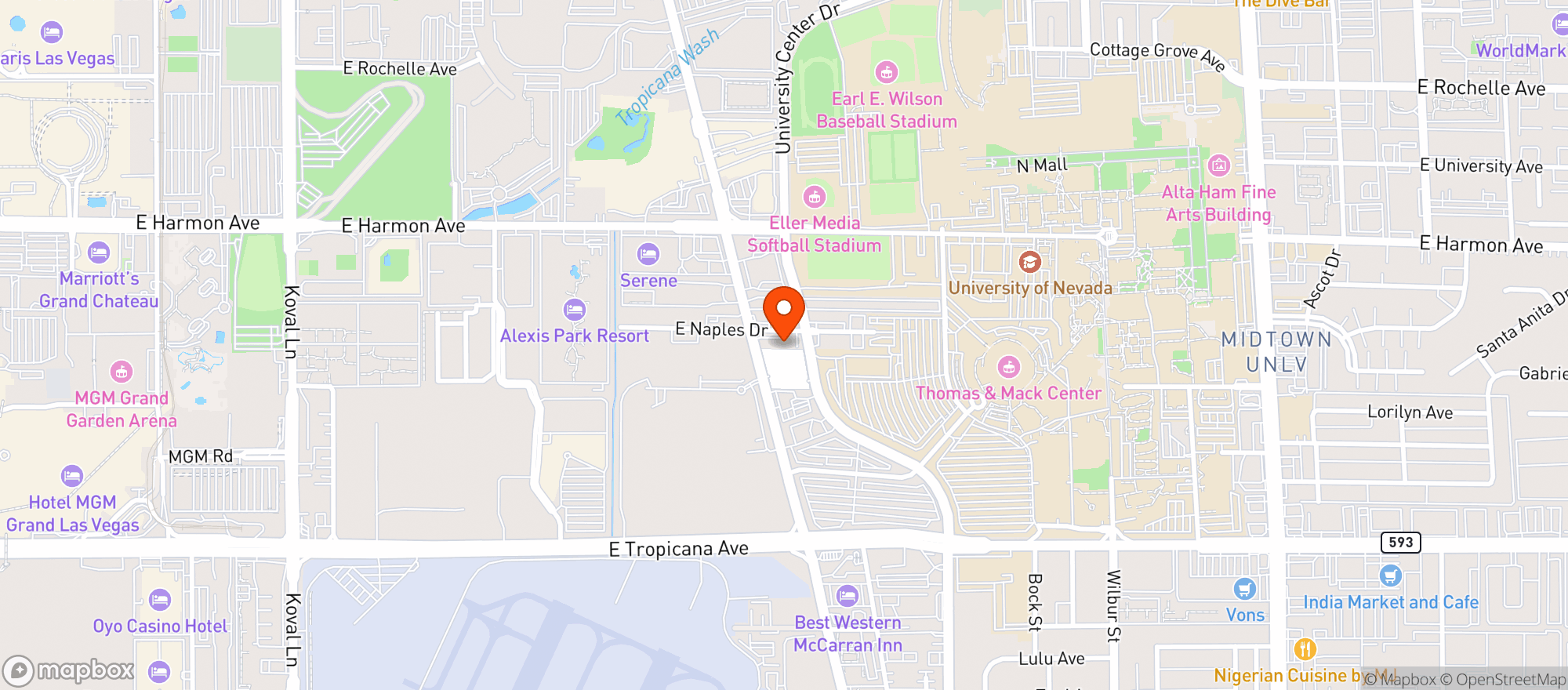 Map showing The Grove - University
