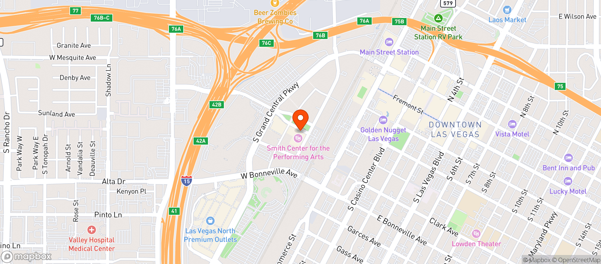 Map showing The Smith Center