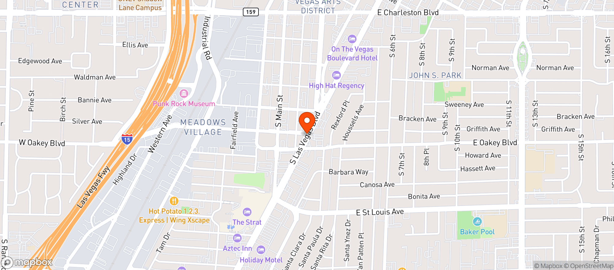 Map showing Nuleaf On The Strip
