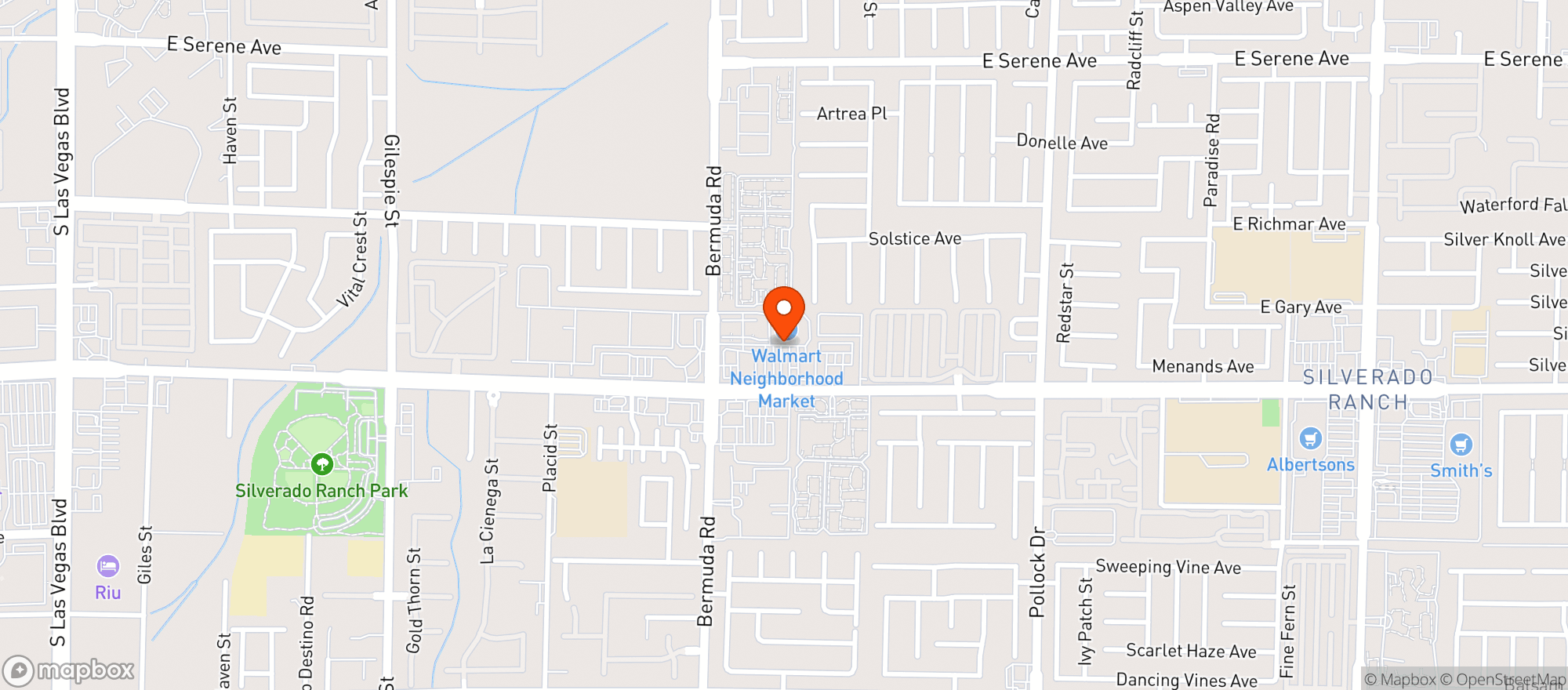 Map showing Walmart Neighborhood Market