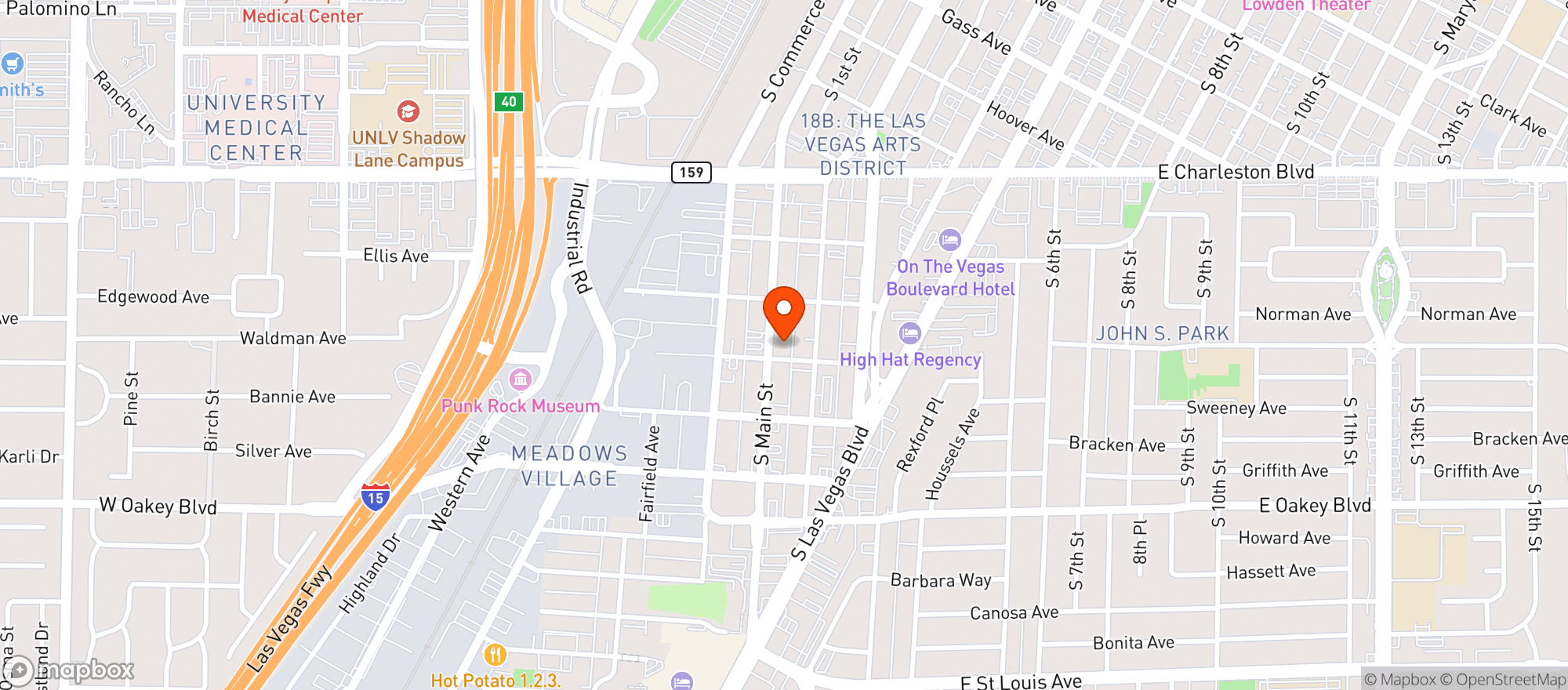Map showing Nevada Brew Works