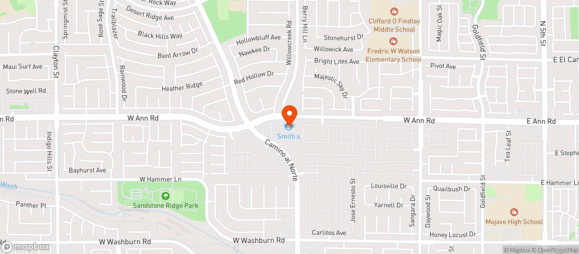 Map showing Smiths Food & Drug (706) - 00345 - El Dorado Village
