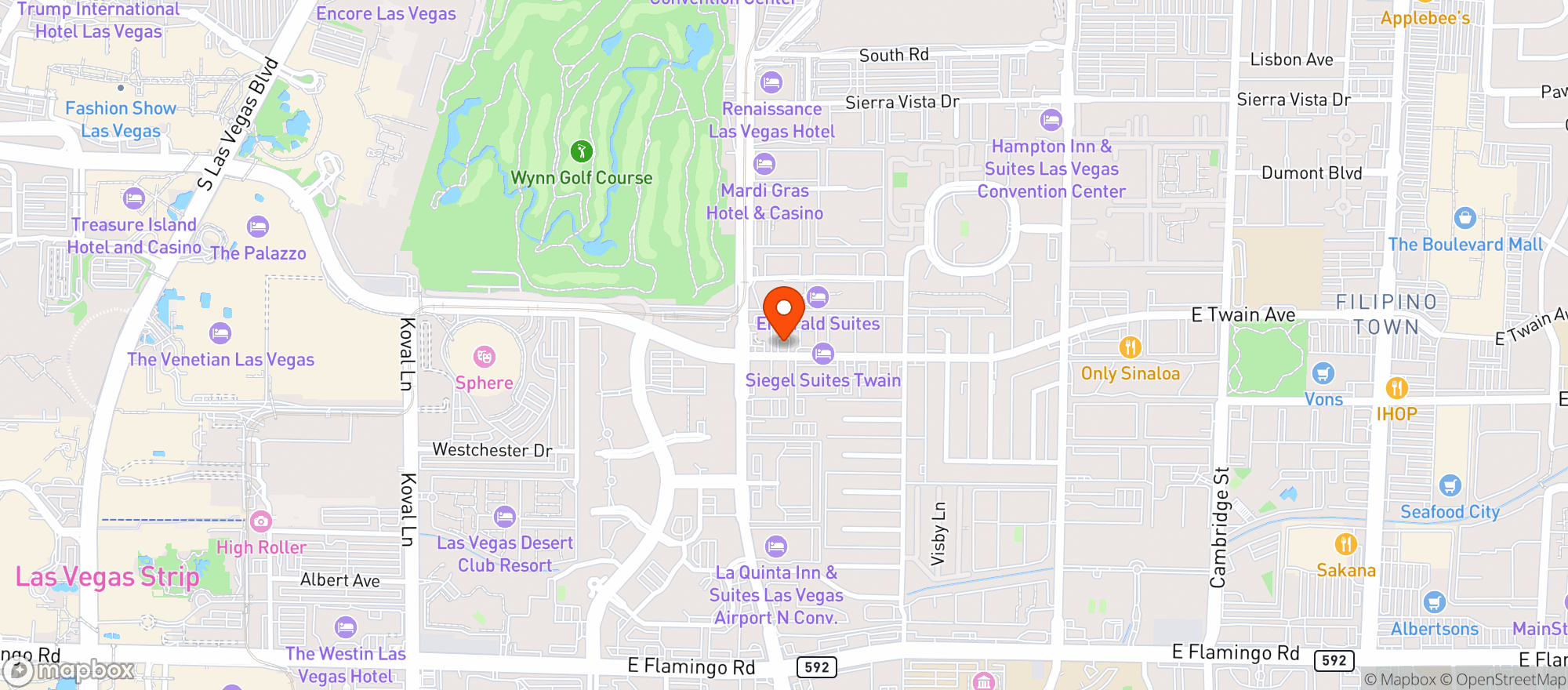 Map showing NuLeaf Twain