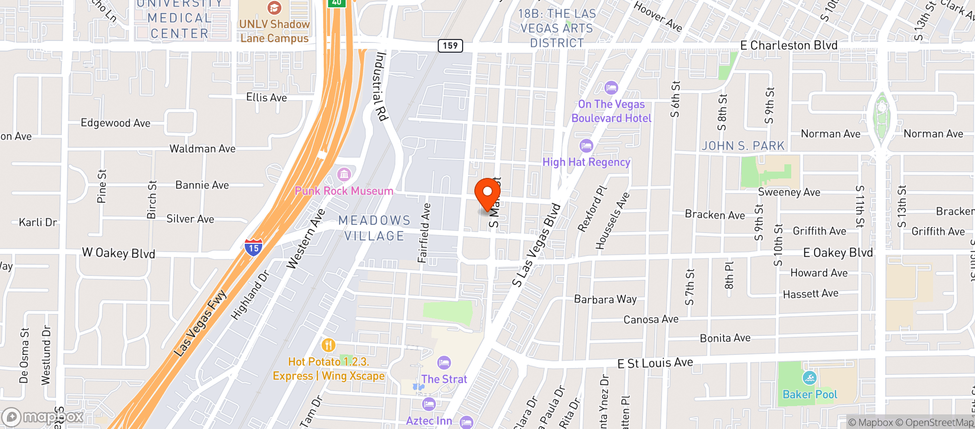 Map showing Able Baker Brewing Co