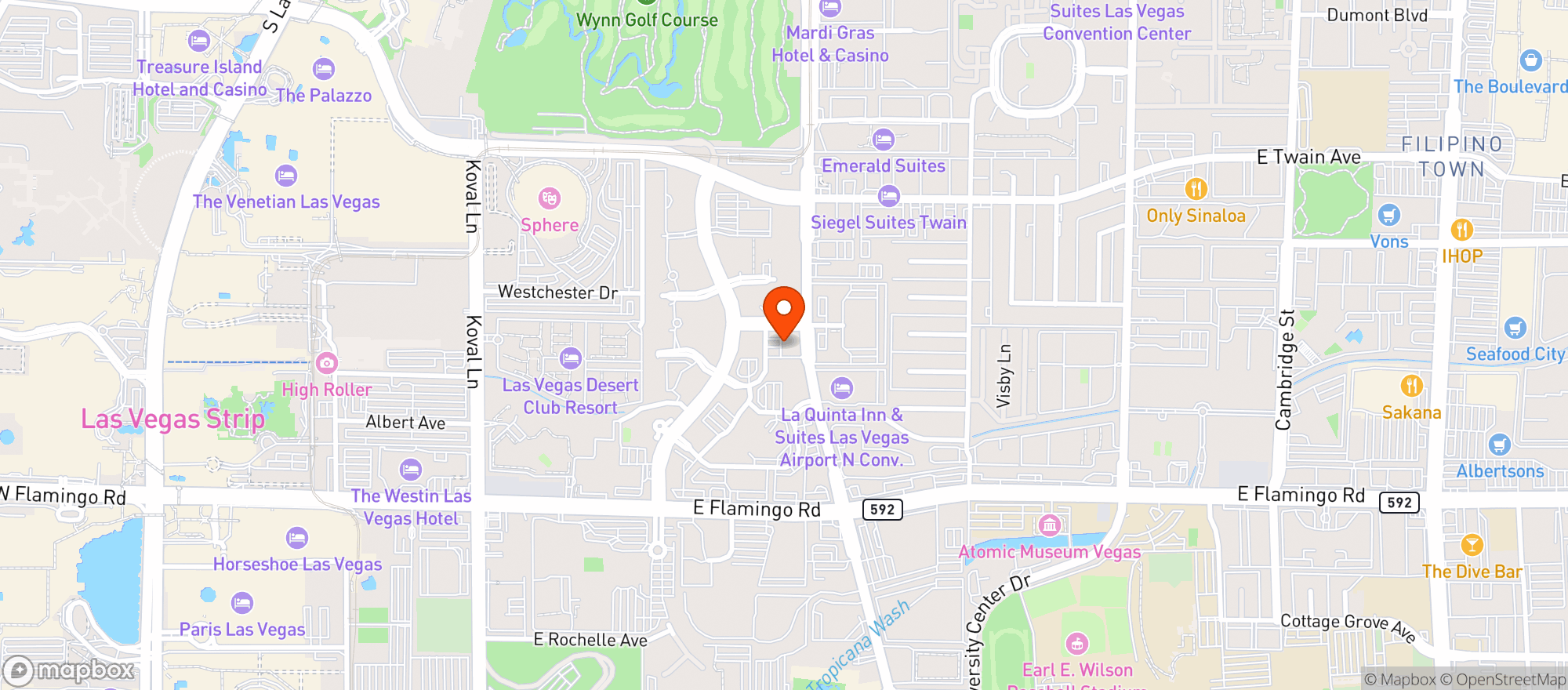 Map showing Del Friscos Double Eagl #8640