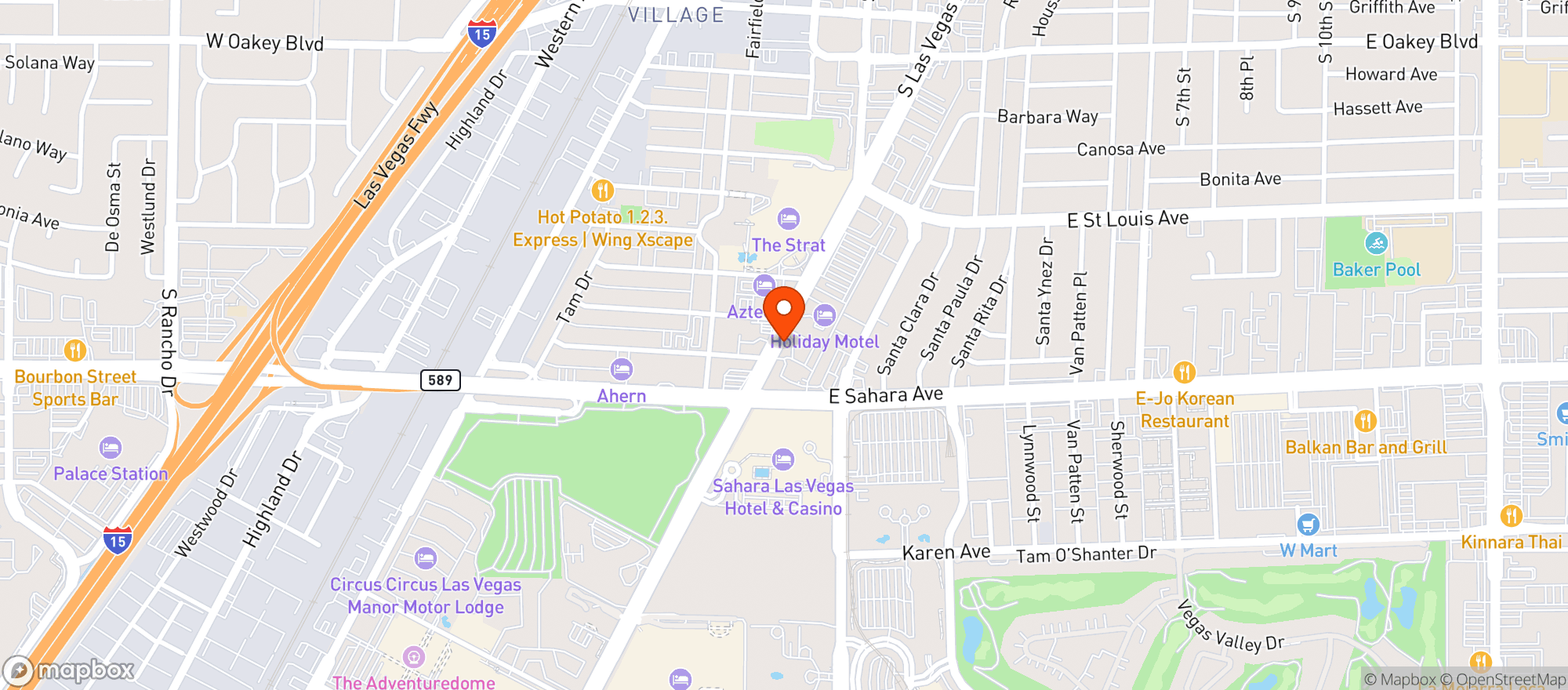 Map showing Cookies On The Strip Las Vegas Dispensary