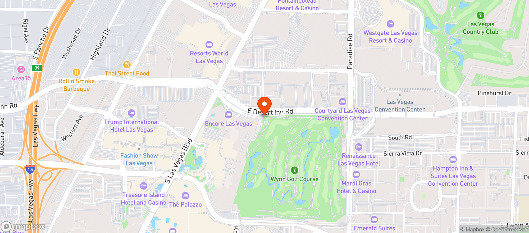 Map showing Clean Market At Wynn