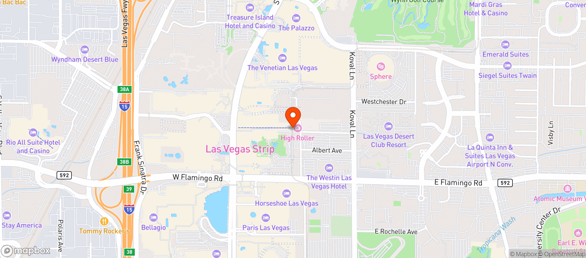 Map showing Yard House