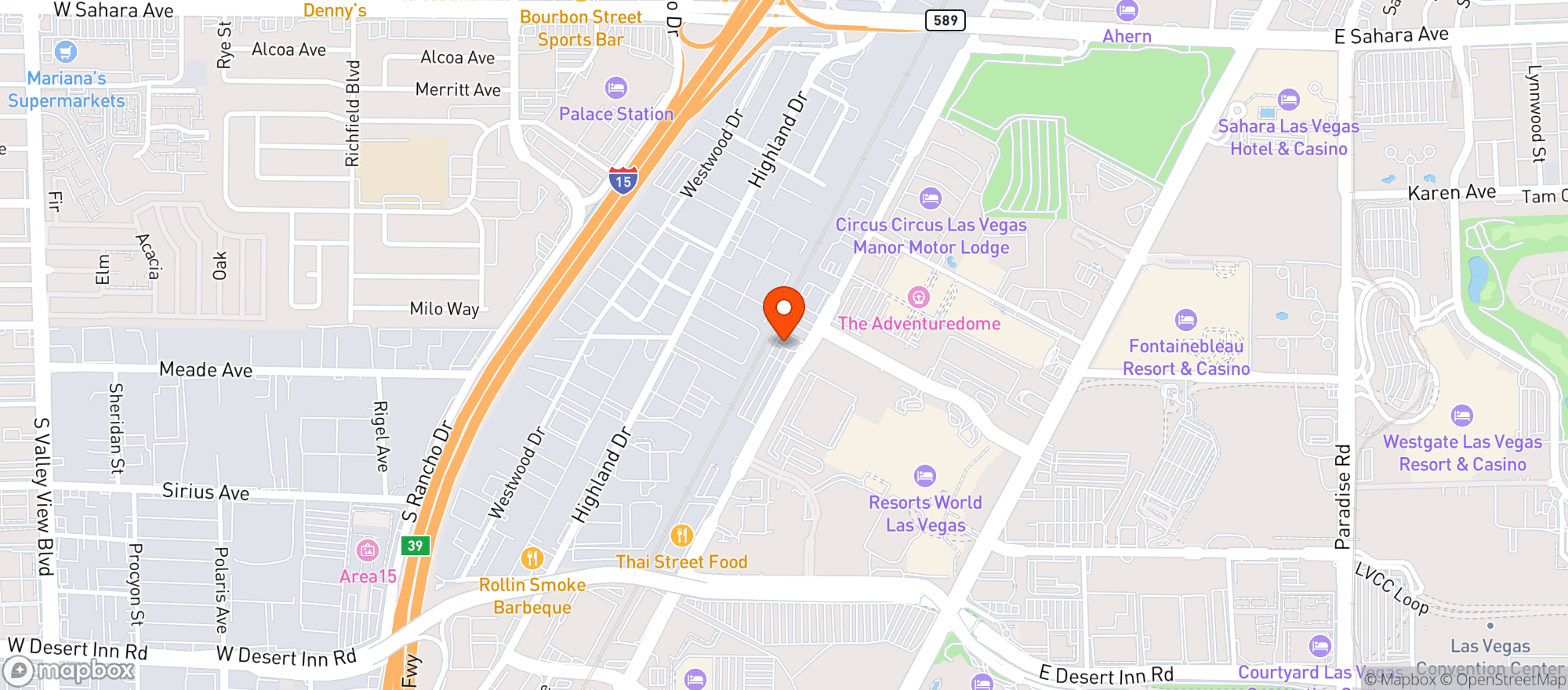 Map showing Thrive Sammy Davis