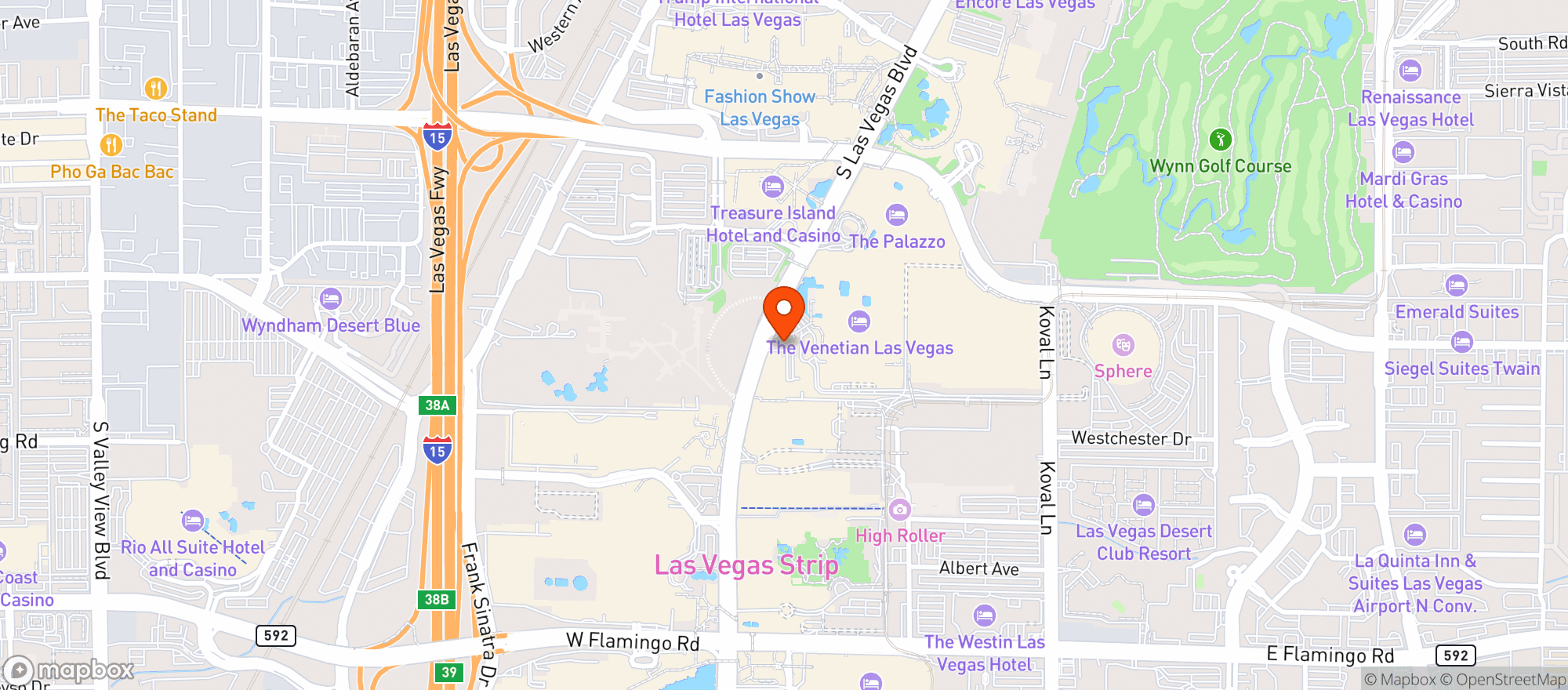 Map showing Flight Club