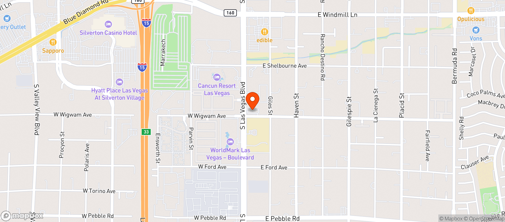 Map showing Big V Market